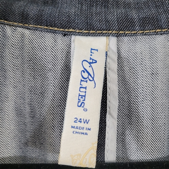 L.A. Blues Jean Denim Long Jacket Size 24 - Picture 7 of 8